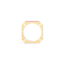Load image into Gallery viewer, Spark Etched Stacking Band Ring - Pink Sapphire
