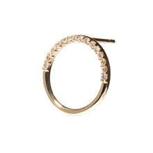 Load image into Gallery viewer, The Crew Half Moon Stud Earrings - Diamond
