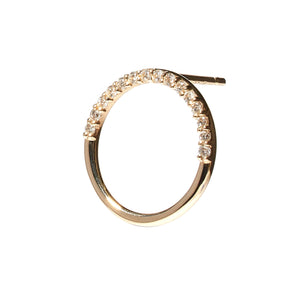 The Crew Half Moon Stud Earrings - Diamond