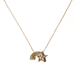 JuJu Shooting Star Charm Necklace - Green
