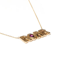 Load image into Gallery viewer, JuJu ROAR Charm Necklace - Garnet
