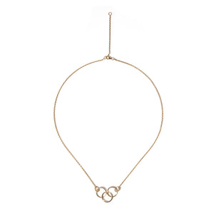 The Crew Triple Circle Necklace - Diamond