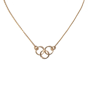 The Crew Triple Circle Necklace - Diamond