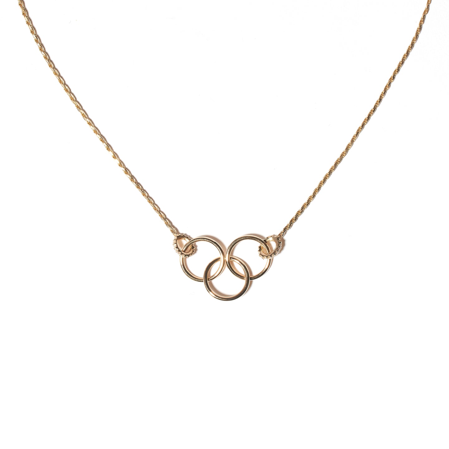 The Crew Triple Circle Necklace - Diamond