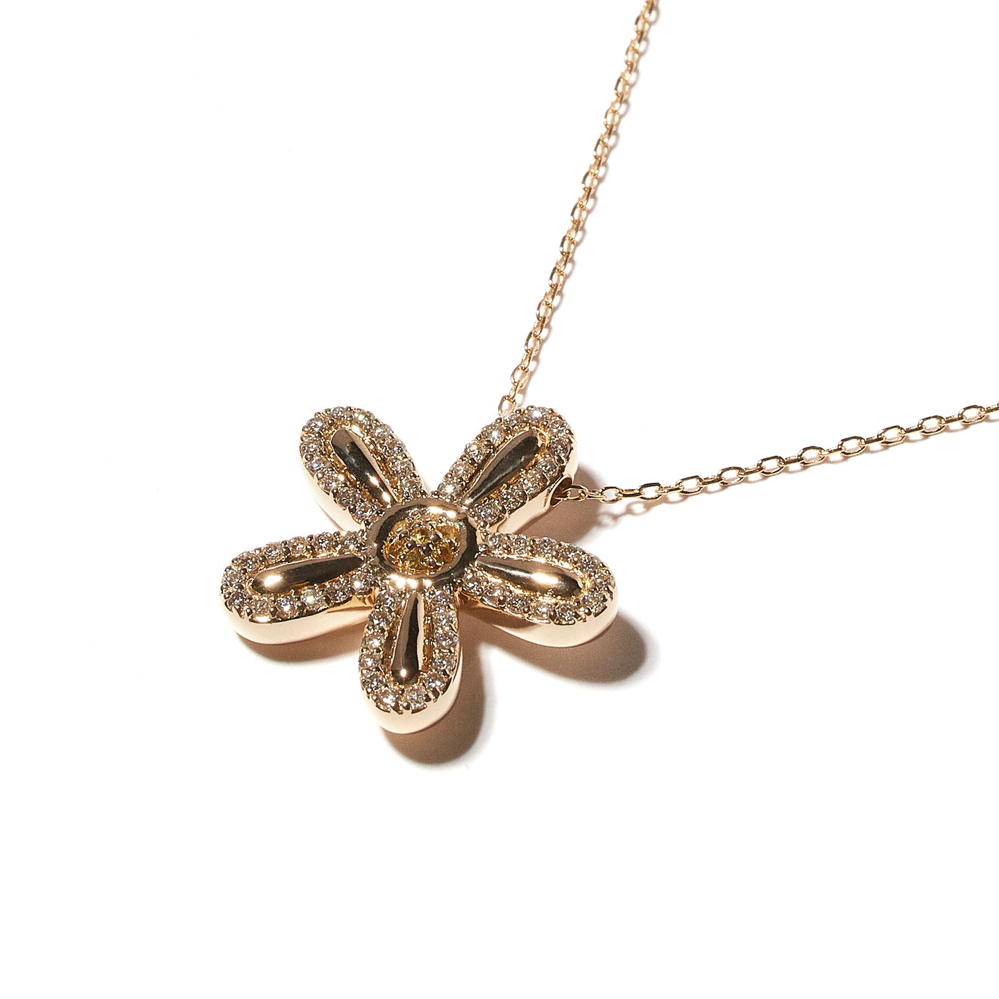 JuJu Flower Charm Necklace - Yellow Sapphire