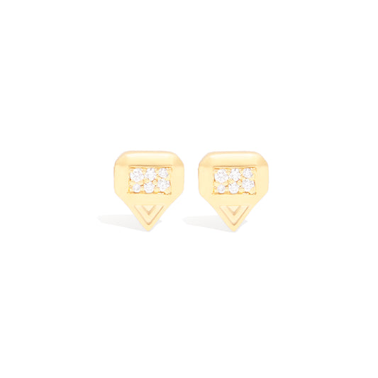 Spark Emerald Cut Stud Earring - Diamond