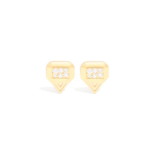 Spark Emerald Cut Stud Earring - Diamond