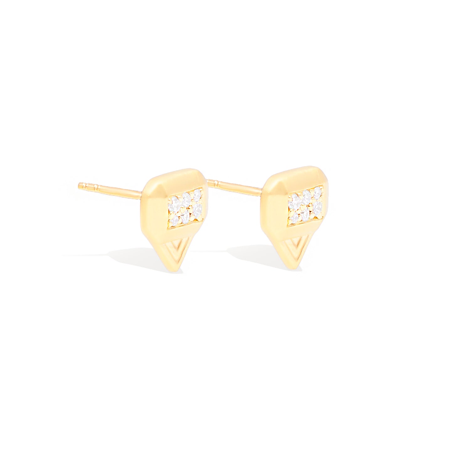 Spark Emerald Cut Stud Earring - Diamond