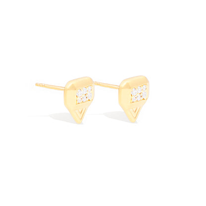 Spark Emerald Cut Stud Earring - Diamond