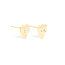 Load image into Gallery viewer, Spark Emerald Cut Stud Earring - Diamond
