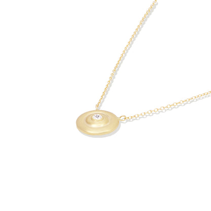 Evolve Small Disk Pendant Necklace - Diamond