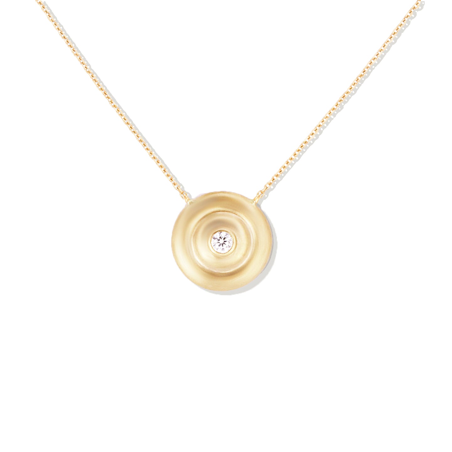 Evolve Small Disk Pendant Necklace - Diamond